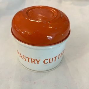 Vibrant Orange and White Pastry Cutter Kitchen Tool